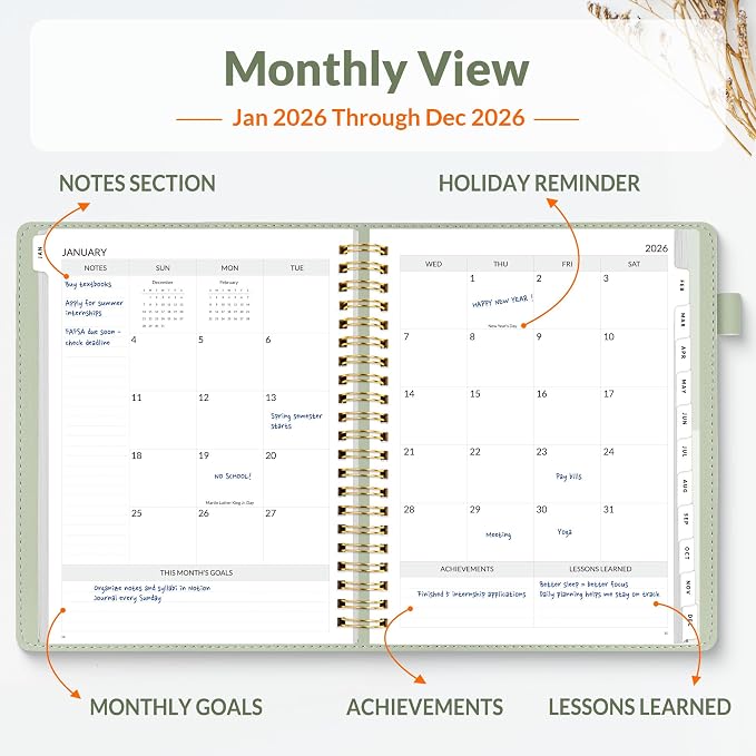 SUNEE 2026 Planner 8.5" x 11" – Dated Productivity Planner - Image 4