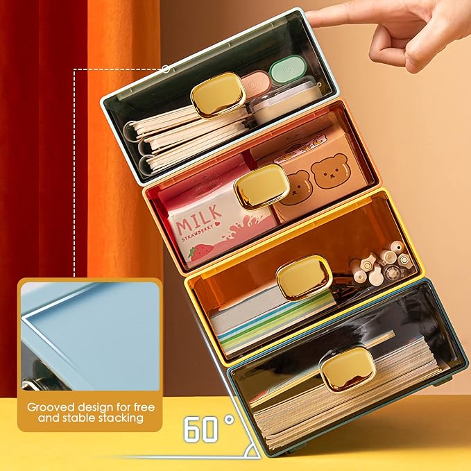 DETEIN 2PACK Stackable Desktop Organizer - Image 5