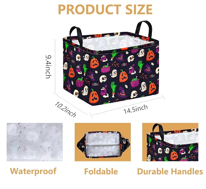FUULOXE Halloween Ghost Storage Basket - Image 6