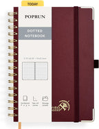 POPRUN Spiral Dotted Journal Notebook, by POPRUN