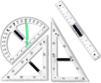 Magnetic Geometry Tool, Protractor, Triangle Rulers Easy Attachment Blackboard by CAQ