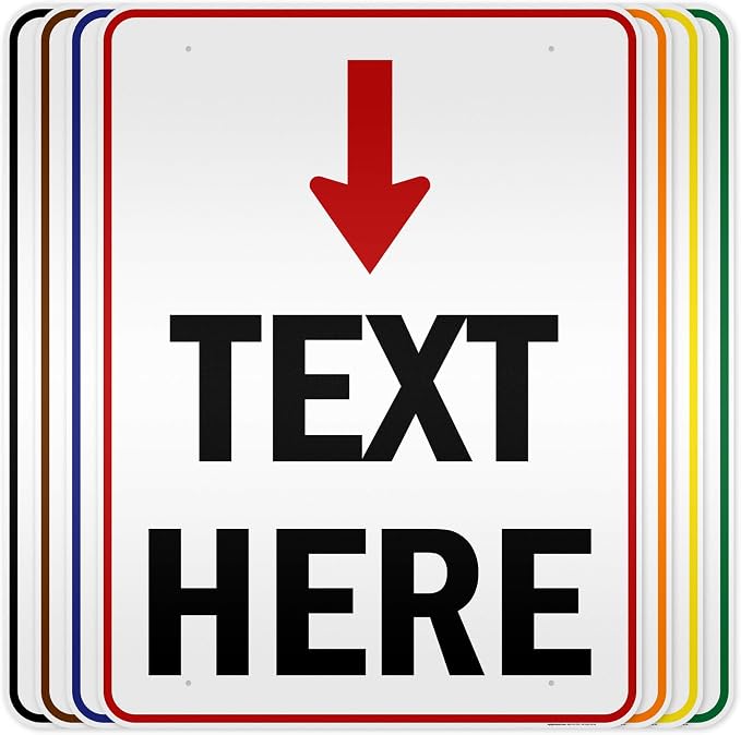Custom Arrow, Custom Directional Sign, Arrow Down Sign, 36x48 Inches, Reflective by MySignCenter