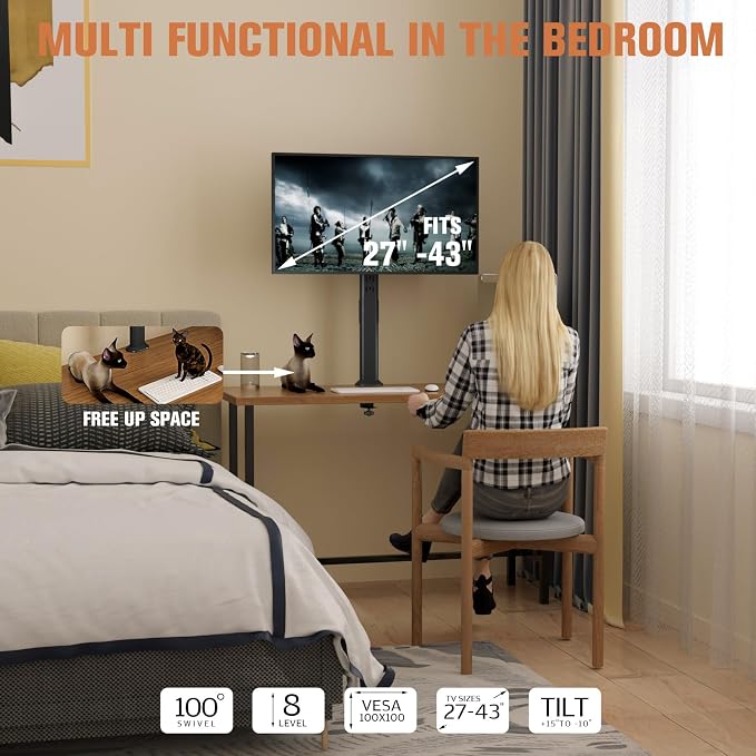 HEMUDU Single Tall Desk Monitor Arm Mount Stand Fit - Image 8