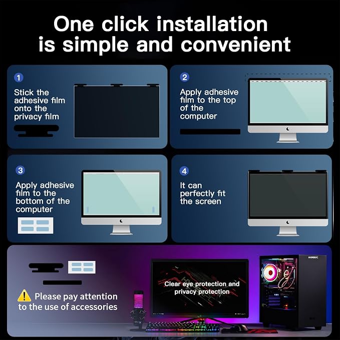 2 Pack Magnetic Hanging Computer Privacy Screen 21.5 Inch - Image 7