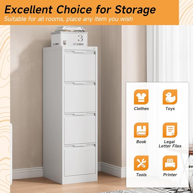 Bestoo 4-Drawer File Cabinet - Image 4