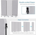 MORDEER 70.8" W x 63" H Freestanding Partition Room Dividers, Acoustic Panels - Image 7
