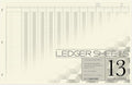 BookFactory Ledger Sheets/Large 13 Column Accounting Ledger Columnar Loose Leaf by BookFactory