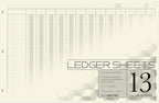 BookFactory Ledger Sheets/Large 13 Column Accounting Ledger Columnar Loose Leaf by BookFactory