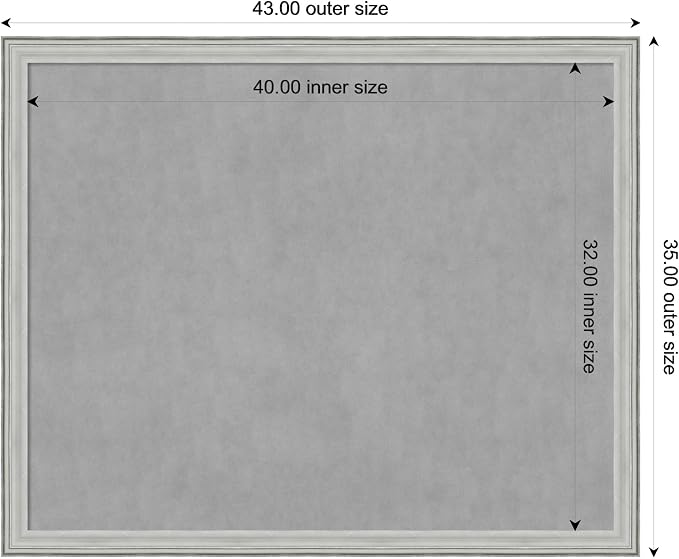 Amanti Art Silver Framed Magnetic Board 35x43 X-Large Vision Board - Image 3