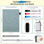 AGM Portable White Board Dry Erase Notebook, 8.4" x 6" Double Sided Folding - Image 2
