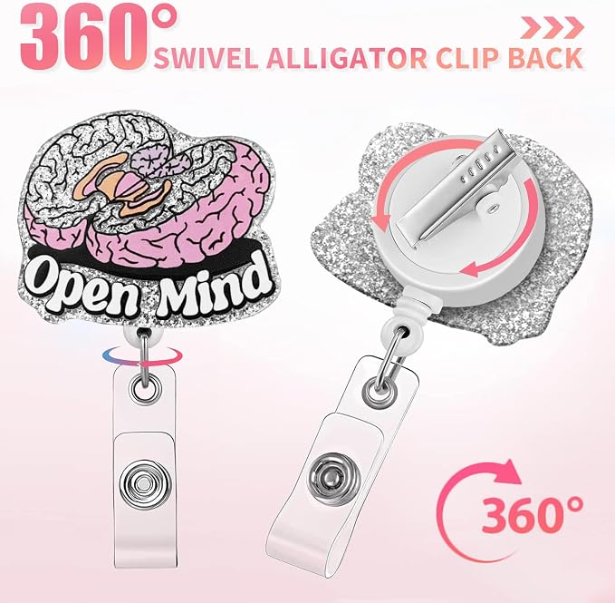 Aoryalps Open Mind Retractable Badge Reel Holder Retractable - Image 4