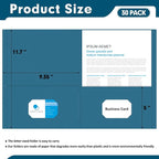 Two Pocket Folders, PANDRI 30 Pack 2 Pocket Folders, Letter Size Paper File - Image 2