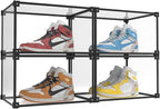 KOKOIN Magnetic Side Open Transparent Plastic Storage Shoe Box Clear Shoe - Image 9