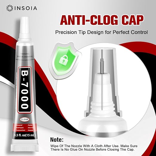 B7000 Rhinestone Glue Clear 15 PCS 15ml – Strong Transparent No Trace Jewelry - Image 6
