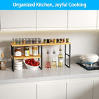 Golener Countertop Organizer Corner Shelf, 2-Tier Adjustable Stackable Corner - Image 4