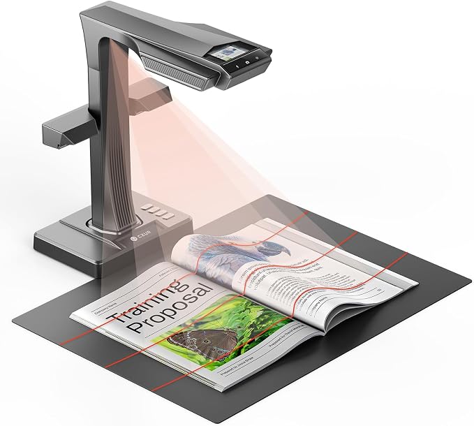 CZUR ET MAX Book Scanner, 38MP High-Resolution Overhead Document Scanner by CZUR