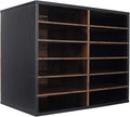 TQVAI Wood Literature Organizer, 12 Slots Hold 6000 Sheets A4 Papers, Wooden by TQVAI