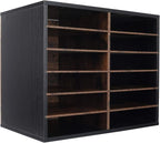 TQVAI Wood Literature Organizer, 12 Slots Hold 6000 Sheets A4 Papers, Wooden by TQVAI