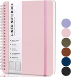 ABERLLS Pink Lined Spiral Journal Notebook by ABERLLS