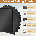 Silunkia 120 Sheets Shimmer Black Cardstock 8.5 x 11 Crafts Paper, 250gsm/92lb - Image 3