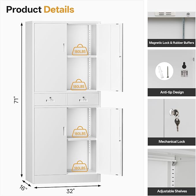 TaskStorz Metal Storage Cabinet - Image 3