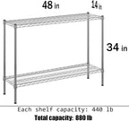 Regal Altair 14" Deep x 48" Wide x 34" Height Wire Shelving Kit | 2-Tier | NSF - Image 3