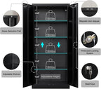 TaskStorz Storage Cabinet, 72 Inch Tall Metal Storage Cabinet - Image 5