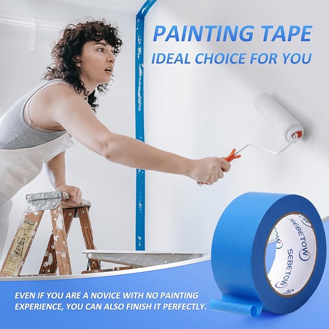 SEBETOW Blue Painters Tape 2 Inch Bulk - Image 4