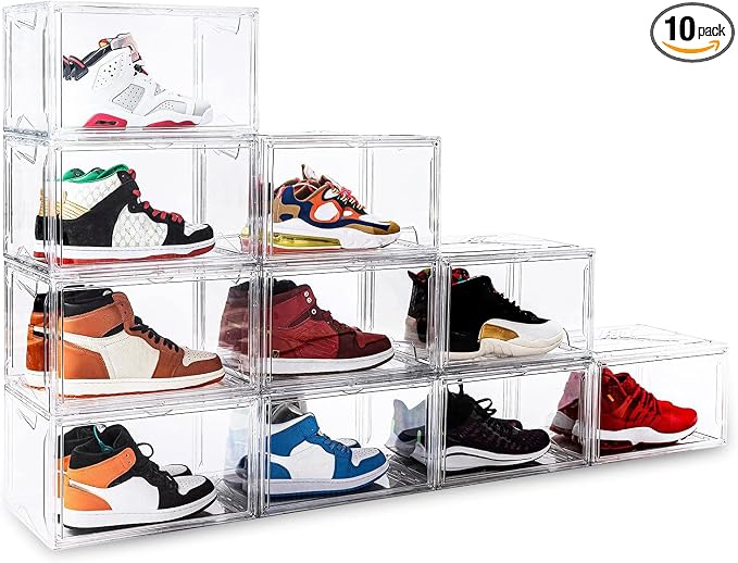 KDOR Shoe Box Clear Plastic Stackable by KDOR