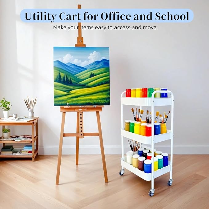 LIWNYRK Metal 3 Tier Rolling Cart - Image 6