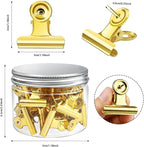 30 Pieces Push Pins Clips Gold Thumb Tacks - Image 2
