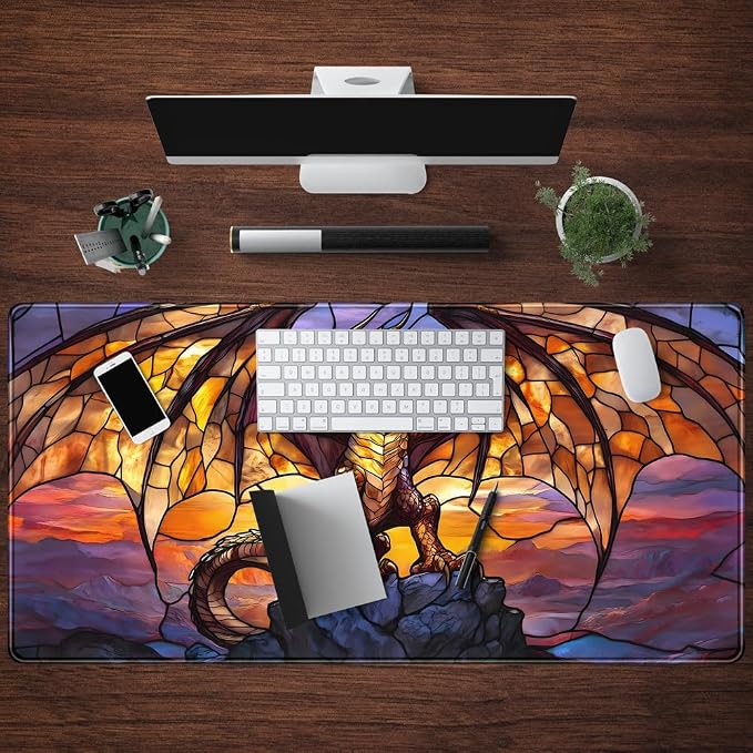 Dragon Desk Mat Large Mouse Pad XXL Extended Gaming, Gamer Gift Play Mat Desk - Image 4