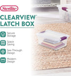 Sterilite 12-Pack 6 Quart ClearView Latch Box, Stackable Organizer Bins - Image 3