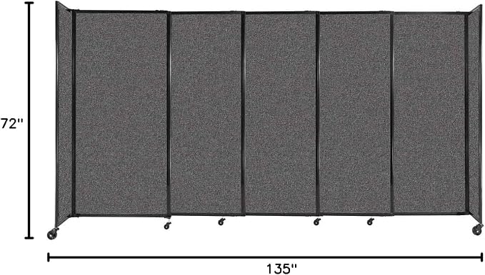 Versare Straightwall Sliding Portable Wall Partition | Freestanding Office - Image 7