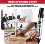 hidyuuoo 30 Pack Jumbo Size Permanent Markers Bulk Permanent Marker Set Chisel - Image 7