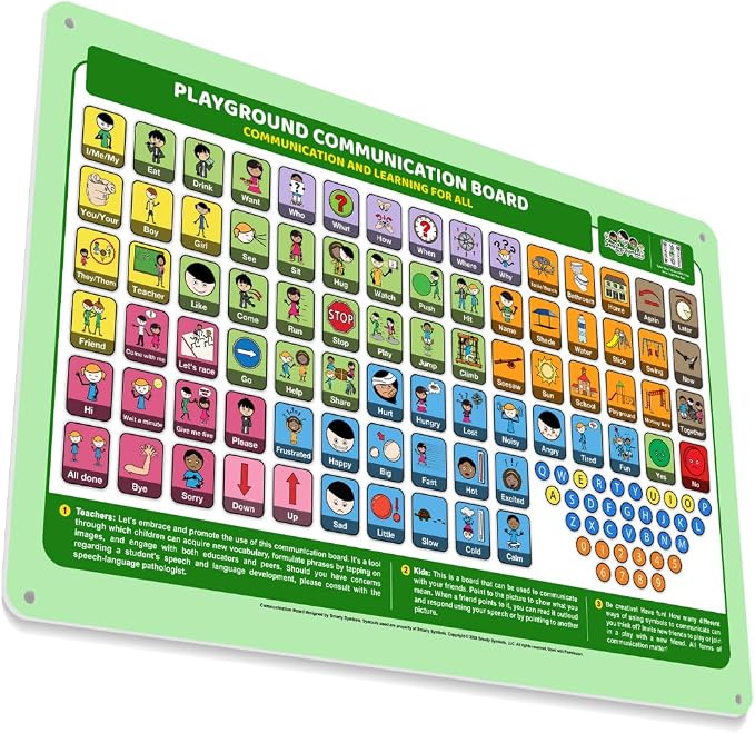Outdoor Rated Plastic School Playground Communication Board by SmartySymbolsCommunication