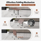 Goakwwuz Conference Room Table, Folding Conference Tables, Thicken Grey Tabletop - Image 4