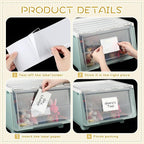 Jeyiour 100 Pcs Label Holders Adhesive Nameplate Pockets Storage Bin Labels - Image 6