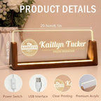 Desk Name Plate Personalized, Custom Office Light Up Name Plate - Image 5