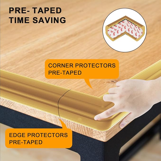 Baby Proof Corners and Edges 18.2ft, Fireplace Baby Proofing Bumper Guard - Image 3