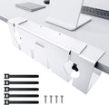 NODOCA No Drill Under Desk Cable Management Tray, Punch-Free Clamp on, Metal by NODOCA