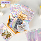 100Pcs Holographic Packaging Bags, 5.9x8.6 inch Resealable Foil Pouch Mylar - Image 3