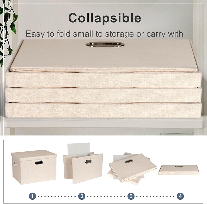 Graciadeco Large 17" 36 Quart Collapsible Stackable Storage Bins - Image 4