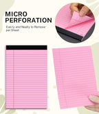 Note Pads 5x8, Narrow Ruled Legal Pad, 30 Sheet/notepad, 8 Pack Colored Legal - Image 4