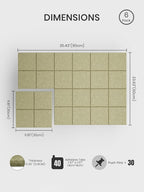 Bumusty Large Felt Bulletin Board 48" x 36" Cork Board Alternative - Image 2