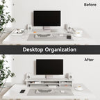 Fenge Monitor Stand, Dual Monitor Riser, 42.5inch Large Desk Computer Monitor - Image 6