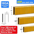 SimCos 18 Gauge 1/4" Narrow Crown Staples, Project Pack - Image 2