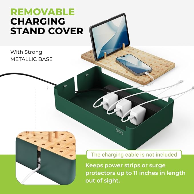 Prosumer's Choice Natural Bamboo Charging Station Rack - Image 6