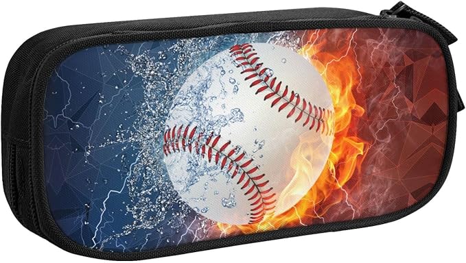 Baseball Pencil Box for Boys, Cool Sports Pencil Case by SNAPMADE