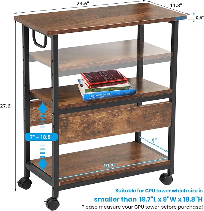 TooCust Computer Tower Stand, Computer & Machine Carts, Computers Towers Floor - Image 2